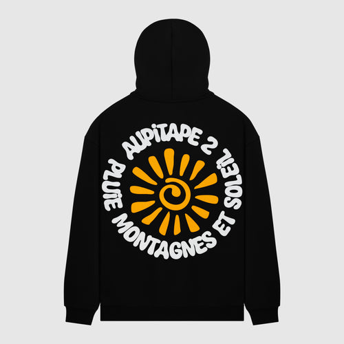 hoodie "pluie, montagnes et soleil"